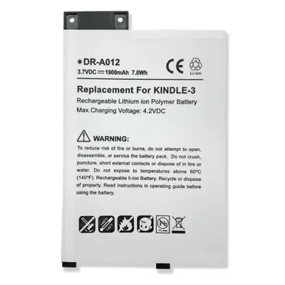 3.7V Battery For 170-1032-00 Amazon Kindle 3 3G Keyboard Graphite D00901 EReader • $20.99