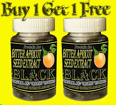 Buy 1 Get 1 Free Vitamin B17 Bitter Apricot Seed Extract Black Edition 2000mg • $32.40
