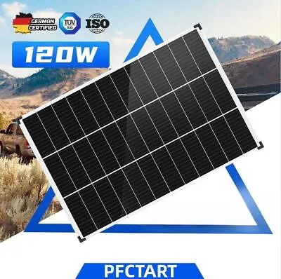 120W Solar Panel 12 Volt Mono Off Grid Power For RV Boat Caravan Motorhome • £85.53