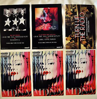 MADONNA Promo Postcards MDNA Tour Girl Gone Wild Turn Up The Radio (rebel Heart • £9.63