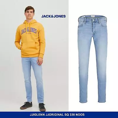 Jack & Jones Jeans 330 Glenn Original Slim Fit & Low Rise Denim For Men Blue • £16.99