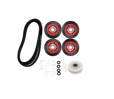 Dryer Maintenance Kit Belt Rollers Pulley For Maytag Model MEDE500VW1 MEDE300VW1 • $30.85