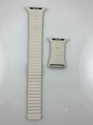 Original Genuine OEM Apple Watch Leather Loop Band 42mm 44mm 45MM Medium White M • $128