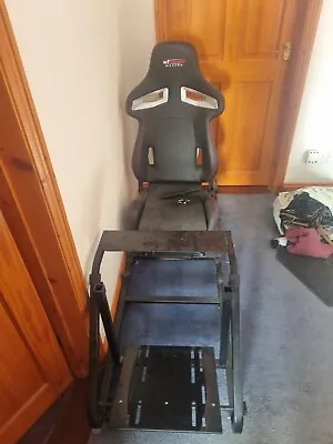 GT Omega Racing Simulator Cockpit With RS9 Seat Excellent Condition Very Sturdy • £320