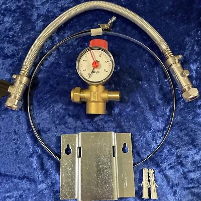 £38.95 • Buy Pressure Vessel Sealed System Expansion Kit Filling Loop Relief Valve Gauge Set
