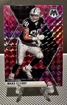 2020 Mosaic MAXX CROSBY Pink Prizm Base Parallel 2nd Year🔥Las Vegas Raiders • $12