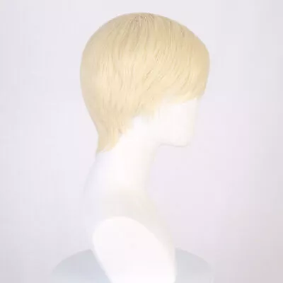 Movie Barbie Ken Cosplay Wig Short Golden Hair Halloween Carnival PartyLOVE • $25.31