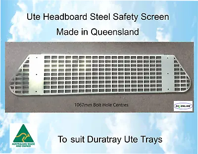 $199 • Buy Safety Ute Screen, Headboard Laser Cut To Suit Duratray Aluminum Tray Body