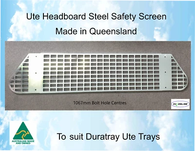 Safety Ute Screen Headboard Laser Cut To Suit Duratray Aluminum Tray Body • $199