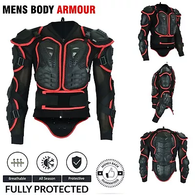Men Motorbike Motorcycle  Motocross Body Armour Skiing Jacket Spine Protector UK • $44.20