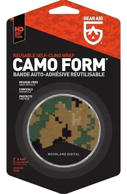 GEAR AID Camo Form Reusable Fabric Wrap 2  X 144  - Woodland Digital • $15.95