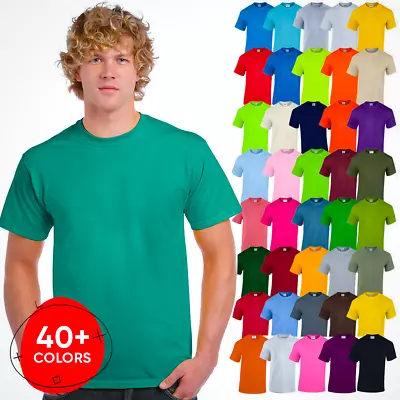Gildan 5000 Heavy 100% Cotton Mens T-Shirt Short Sleeve  Plain Bulk Tee S-3xl • $9