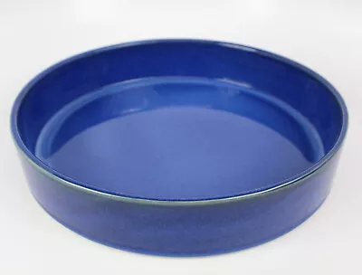Vintage Blue Ceramic 12  Round Ikebana Suiban Moribana Bonsai Planter Vase • $65
