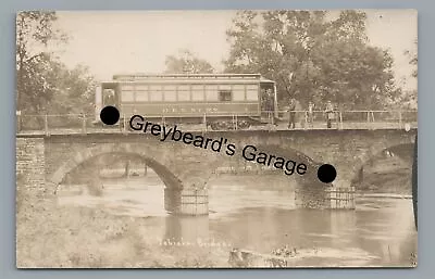 RPPC TROLLEY Tohickon Grove Park QUAKERTOWN PA Bucks County Real Photo Postcard • $119.99