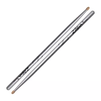 Zildjian 5A  Metallic Painted Drumsticks - CHROMA SILVER New! • $14.99