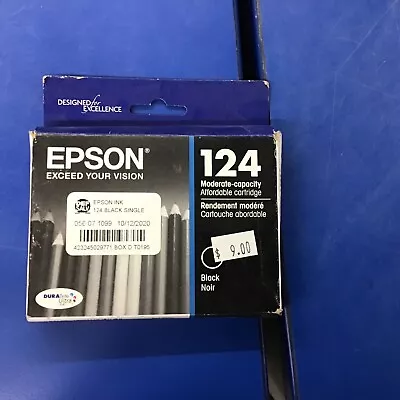 Epson 124 (T124120-S) Black Ink Cartridge New • $28