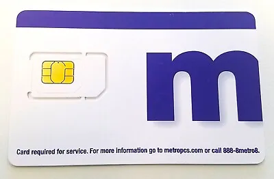 NEW Metro By T-Mobile 3-in-1/Prepaid 4G LTE 5G SIM CardNano/Micro/STN $10.95 • $10.95