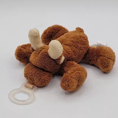 Nookums Moose Pacifier Plush Holder Brown Stuffed Animal Baby Toy 5  Binky Ring • $10