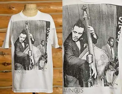 1990 Mingus Jazz T Shirt American Jazz Legend White Cotton T Shirt • $275.95