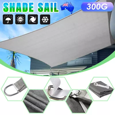 $73.09 • Buy 320GSM Sun Shade Sail Cloth Canopy Triangle Square Rectangle Garden Awning