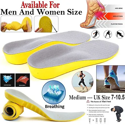 Memory Foam Unisex Orthopaedic Shoe Pads Trainer Foot Feet Comfort Soft Insoles • £3.99