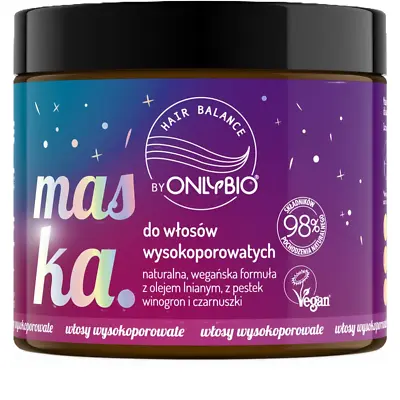 OnlyBio Hair In Balance Mask For High Porosity Hair 400ml • £10.99