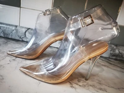 £6.90 • Buy Womens/Girls MISSGUIDED Clear Perspex Stilleto Party Court Shoes - UK 3 - EU 36