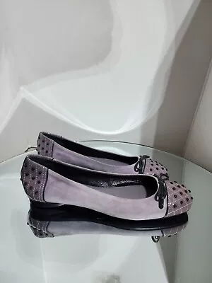 Tod's Women's Leather Purple Drivers Ballet Flats Size 37.5 • $59