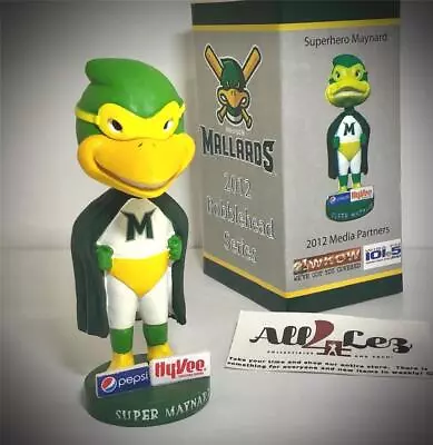 2012 MADISON MALLARDS MASCOT As  SUPERHERO MAYNARD  SGA BOBBLEHEAD ~ NIB • $27.99