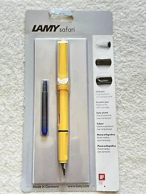 LAMY Safari Medium Nib Yellow Fountain Pen Brand New • £14.90