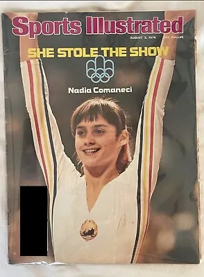 SPORTS ILLUSTRATED - August 2 1976 - Carded/Bagged Label - Nadia Comaneci • $5