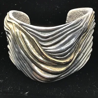 Vintage Designer YAACOV HELLER   925 Silver Gold  Abstract  Bracelet   106/2500 • $899.99