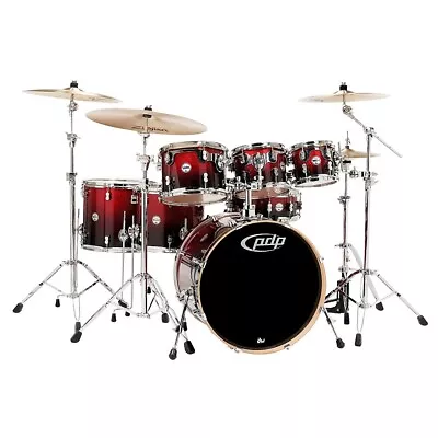 PDP By DW Concept Maple By DW 7-Piece Shell Pack Red To Black Fade • $1299.99