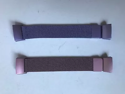 $12.79 • Buy Fashion Watchband Fitbit Charge 2 Milanese Band Mesh Pink/Purple L Pack Of 2