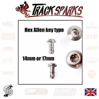 £10.99 • Buy MOTORCYCLE FAIRING DZUS TYPE FASTENERS HEX ALLEN KEY TYPE SILVER 17mm 5 Pack UK