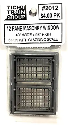 O Scale Tichy Train Group 2012 12 Pane 40  X 53   Masonry Window (6) Pcs • $4