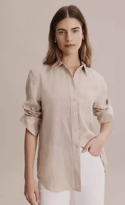 $59 • Buy Country Road Sz 10 French Linen Shirt Flax BNWT Rrp$129