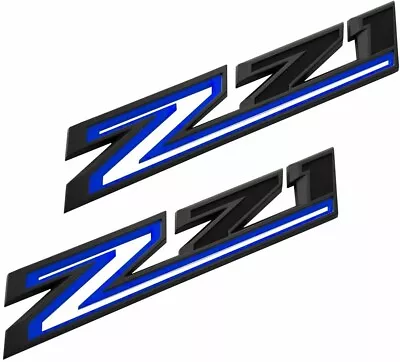 2X Black Blue Z71 Emblem Badge 84632695 Nameplate For 2019-2021 Silverado • $29.99