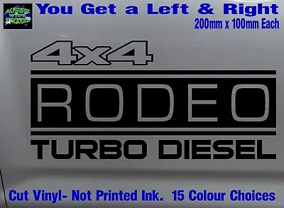 $12.90 • Buy RODEO Stickers Accessories Ute Car MX Funny Decal 4x4 TURBO DIESEL 200mm PAIR