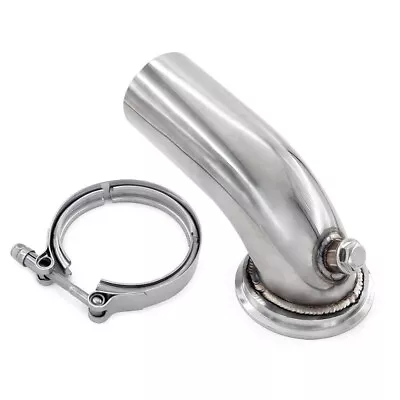 $58.99 • Buy 3 90° Bend Downpipe Elbow V-band Adapter Flange Clamp Stainless For Turbo HY35