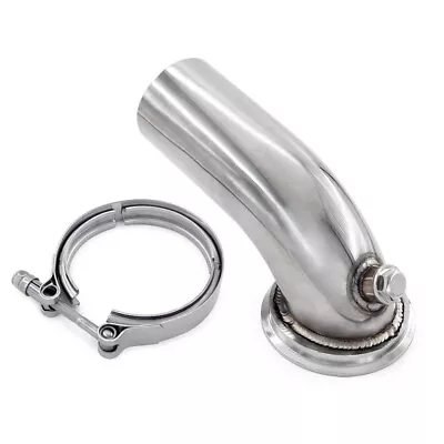 $68.99 • Buy 90° Bend Downpipe Elbow V-band Adapter Flange Clamp Stainless For Turbo HY35