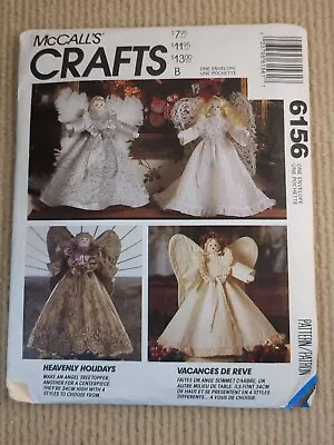 McCall's 6156 Heavenly Holidays Christmas Angels 13.5  With Clothes • $8.99