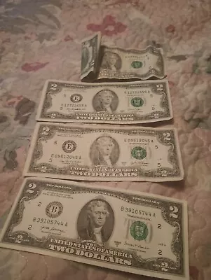 2 Dollar Bill Lot Of 4 • $2.25