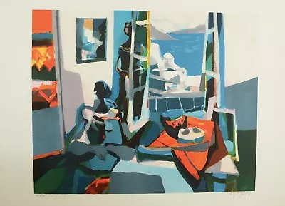 Marcel Mouly  Fenetre Ouverte Sur Santorin   Limited Ed. S/N Lithograph  + COA • $425