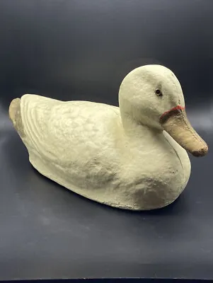 Vintage Duck Mallard Decoy Carry Lite Paper Mache Decor Hunting 14”L X 6”W X 7”T • $12