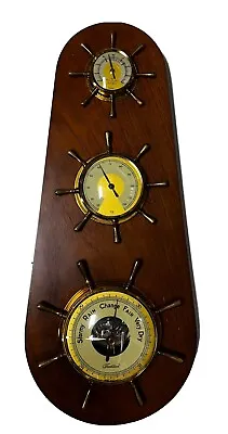 Vintage West German Weather Thermometer Hygrometer Barometer Nautical Ship • $35