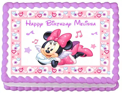 MINNIE MOUSE Angel Edible Cake Topper Party Image  • $6.50