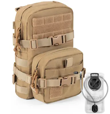 Tactical MOLLE YKK Panel Pack Pouch Backpack For Hydration Bladder Plate Carrier • $73.89