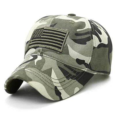 Camo Baseball Cap Military Army Embroidery Men Women Trucker Hat Hunting Outdoor • £11.29