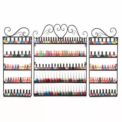 Metal 5 Tier Nail Polish Rack Wall Mounted Display Organizer Holder Stand • $21.99